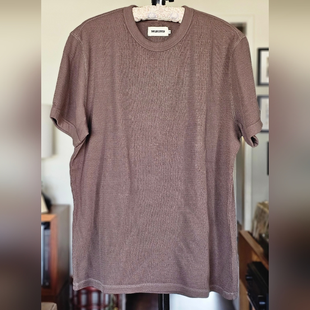Taylor Stitch Organic Cotton Waffle Short Sleeve Crew Shirt